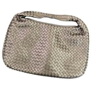 BOTTEGA VENETA Brown Leather Intrecciato Shoulder Bag